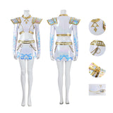 Kpop Demon Hunters Zoey Stage Performance White Dance Costume Halloween Suit Becostume