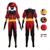 The Freak Circus Pierrot Cosplay Costume Jester Red Halloween Outfit BEcostume