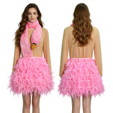 White Chicks Pink Flamingo Cosplay Costume Women Halloween Party Fancy Dress Becostume