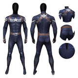 Captain America 2 Steve Rogers Jumpsuit Cosplay Costume Print Becostume