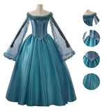 Frankenstein Elizabeth Cosplay Costume Blue Dress Halloween Outfit Becostume