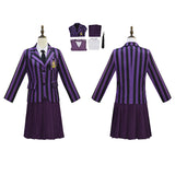 Enid Sinclair School Uniform The Addams Family Wednesday Purple Dress Cosplay Costumes