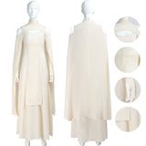 Star Wars Sheltay Retrac Cosplay Costume White Dress Halloween Suit Becostume
