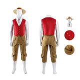 One Piece Live Action Season 2 Luffy Cosplay Costume Halloween Outfit Becostume