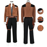 Star Wars Han Solo Cosplay Costume Complete Set Brown Suede Jacket Becostume