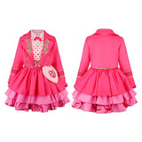 Descendants Wicked Wonderland 5 Red Cosplay Costume Kids Pink Jumpsuit Becostume