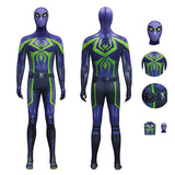Spider-Man 2 Miles Morales Cosplay Costume Purple Reign Suit Jumpsuit Becostume