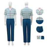 15th Doctor Who Ncuti Gatwa Lining Striped Shirt Navy Pants Halloween Outfit Becostume