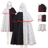 Spotted Cloak Black and White Clash Cosplay Costumes Halloween Party Costumes