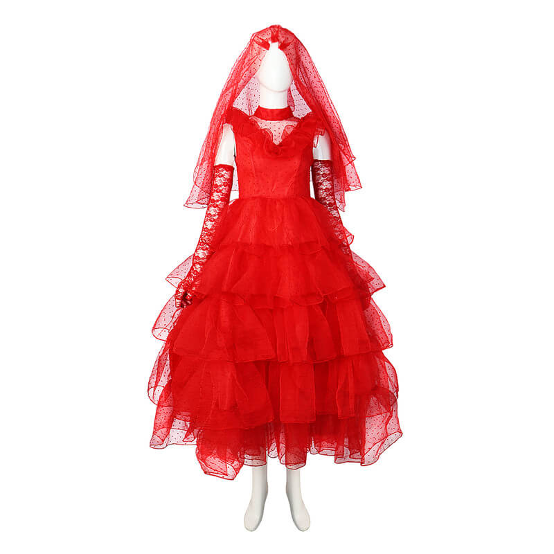 lydia deetz red dress Beetlejuice Lydia Deetz Wedding Dress Beetlejuice Bride Red Dress Woem – Becostume