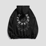Men's American Retro Hoodie Oversized Graphic Letter Print Sweatshirt BEcostume