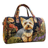 Cute Dog Quilted Duffle Bag Weekender Overnight Bag Funky Dog Carry-On Gym Bag Becostume