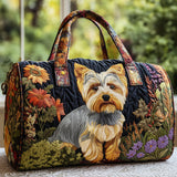 Cute Dog Quilted Duffle Bag Weekender Overnight Bag Funky Dog Carry-On Gym Bag Becostume