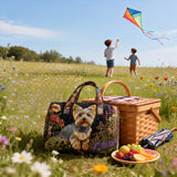 Cute Dog Quilted Duffle Bag Weekender Overnight Bag Funky Dog Carry-On Gym Bag Becostume
