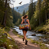 Hippie Van Quilt Duffle Bag Outdoor Fishing Travel Bag Sports Gym Weekend Bag Carry on Bag