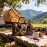 Cute Dog Quilted Duffle Bag Weekender Overnight Bag Funky Dog Carry-On Gym Bag Becostume