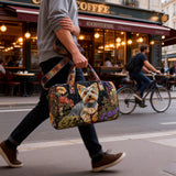 Cute Dog Quilted Duffle Bag Weekender Overnight Bag Funky Dog Carry-On Gym Bag Becostume