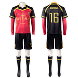 Blue Lock Jersey Anime Blue Lock Black and Red Soccer Jersey Costume Becostume