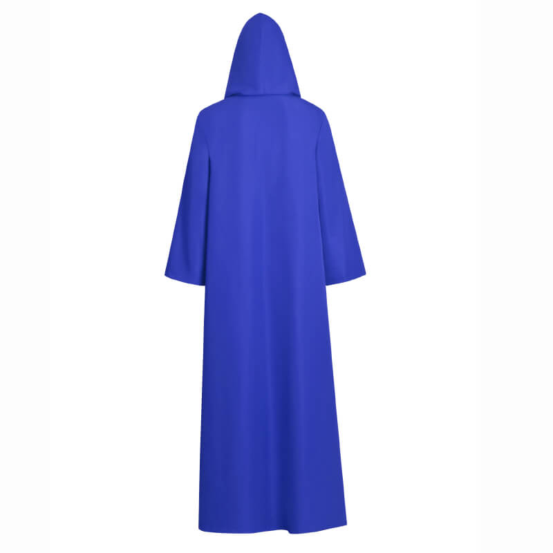 Blue Wizard Robe Shadow Wizard Money Gang Costume Cloak with Hooded BE ...