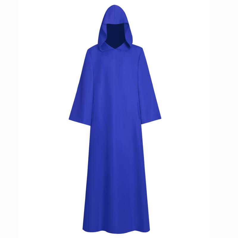 Blue Wizard Robe Shadow Wizard Money Gang Costume Cloak with Hooded BE ...