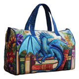 Majestic Dragon Quilted Duffle Bag Collapsible Laundry Tote Vintage Goth Travel Canvas Bag