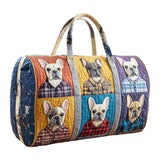 Hippie Van Cute Puppy Design Quilted Duffle Bag Overnight Travel Bag Becostume