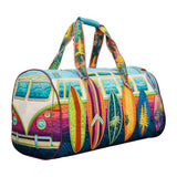 Jolly Journey Quilted Duffie Bag Vintage Floral Print Duffle Bag Gym Sports Travel Bag Becostume