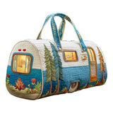 Whimsical RV Quilted Travel Duffle Bag Funny Shopping and Work Canvas Bag