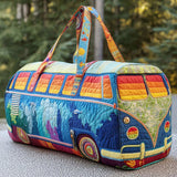 Boho Away Duffle Bag Hippie Van Quilted Duffle Bag Bus Quilted Duffle Bag Becostume