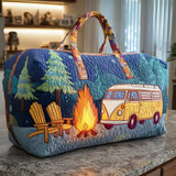 Hippie Van Quilted Duffle Bag Large Folding Canvas Wildroad Travel Garment Bags Becostume