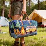 Hippie Van Quilted Duffle Bag Large Folding Canvas Wildroad Travel Garment Bags Becostume