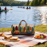 Hippie Camper Quilted Travel Bag Boho Weekender Overnight Luggage Large Hunting Becostume