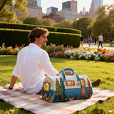 Whimsical RV Quilted Travel Duffle Bag Funny Shopping and Work Canvas Bag
