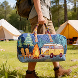Hippie Van Quilted Duffle Bag Large Folding Canvas Wildroad Travel Garment Bags Becostume