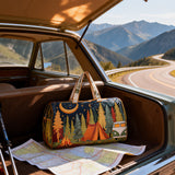 Hippy Van Quilted Duffle Bag Bus Print Airport Duffle Tote Large Canvas Camping Travel Bag