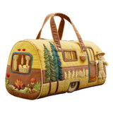 Whimsical RV Quilted Travel Duffle Bag Funny Shopping and Work Canvas Bag