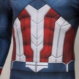 Captain America Cosplay Costume Jumpsuit 2025 Printed Halloween Outfit Becostume