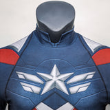 Captain America Cosplay Costume Jumpsuit 2025 Printed Halloween Outfit Becostume