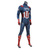 Captain America Cosplay Costume Jumpsuit 2025 Printed Halloween Outfit Becostume