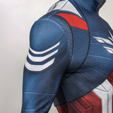 Captain America Cosplay Costume Jumpsuit 2025 Printed Halloween Outfit Becostume