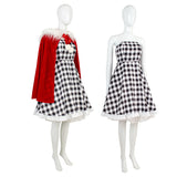 Cindy Lou Who Costume Dress Women Christmas Whoville Costume with Cloak 4PCS BEcostume