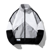 Men's Color Block Casual Jacket Spring Autumn Lightweight Windbreaker Coat BEcostume