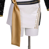 Kpop Demon Hunters Huntrix Mira Black Golden Dance Cosplay Costume Halloween Outfit Becostume