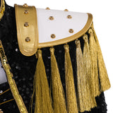 Kpop Demon Hunters Huntrix Mira Black Golden Dance Cosplay Costume Halloween Outfit Becostume