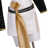 Kpop Demon Hunters Huntrix Mira Black Golden Dance Cosplay Costume Halloween Outfit Becostume