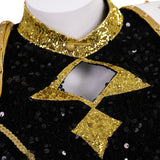 Kpop Demon Hunters Zoey Cosplay Costume Black Golden Dance Outfit Becostume