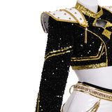 Kpop Demon Hunters Zoey Cosplay Costume Black Golden Dance Outfit Becostume