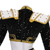 Kpop Demon Hunters Zoey Cosplay Costume Black Golden Dance Outfit Becostume