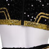 Kpop Demon Hunters Zoey Cosplay Costume Black Golden Dance Outfit Becostume
