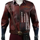 The Boys Bombsight Vought Rising Bombsight Cosplay Costume Red Leather Suit Becostume